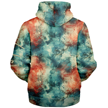 Chokefish™ Microfleece Zip-Up Hoodie Acid-Wash Colors-006